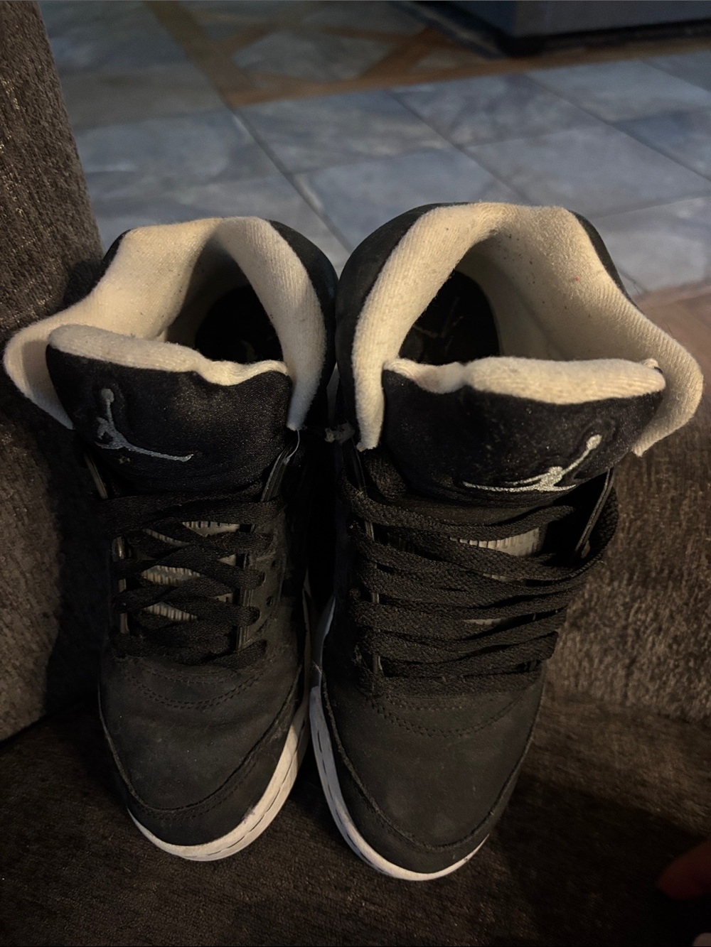 Men's Black High-Top Athletic Sneakers